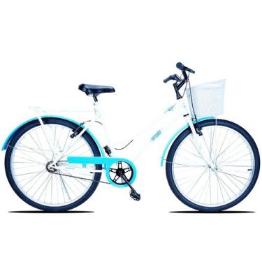 Imagem de Bicicleta Feminina Forss Rose Aro 26 Com Cesta, Branco, Azul bebe