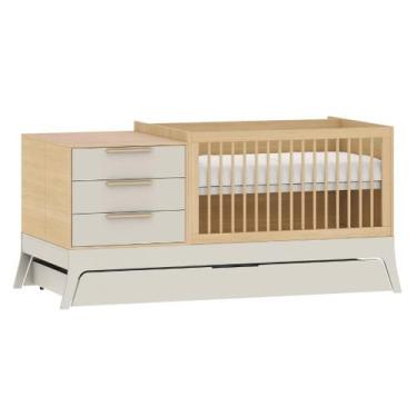 Imagem de Berço Multifuncional 5 Em 1 Grow Up  Areia com Carvalho - Quater