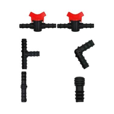 Imagem de Kit De Conexões Para Irrigação Por Gotejamento De 1/2 Polegada, 34 Peç