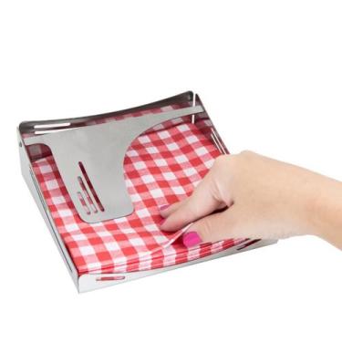 Imagem de Porta Guardanapo Mesa Grande Papel Aço Inox Curve Me G - MEC G INDUSTR