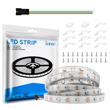 Imagem de Fita de luzes LED WS2812B 5V 150 LEDs RGB IC 5050SMD endereçáveis individuais - PCB branco flexível IP67-30LEDs/m MagicRGB Dream Color para projetos DIY Chasing Color (sem fonte de alimentação e