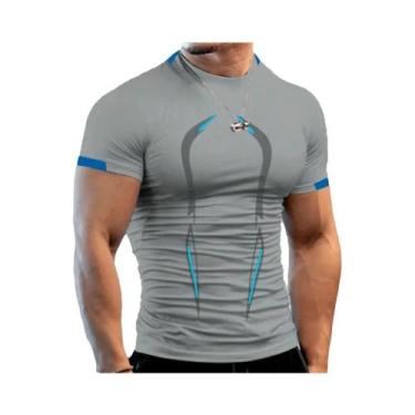 Imagem de Camiseta Masculina De Secagem Rápida E Respirável Para Academia, Roupa
