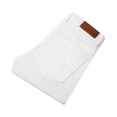 Imagem de Calças Jeans Masculinas Ajustadas E Retas, Confortáveis E Elásticas, E