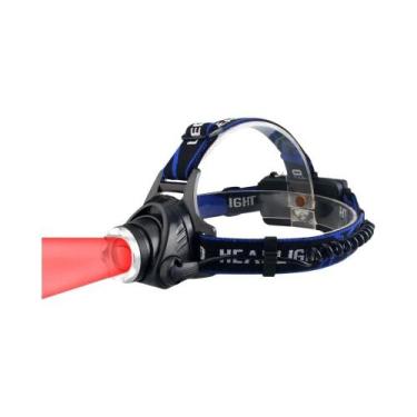 Imagem de Lanterna De Cabeça LED Verde Com Luz Vermelha, Tática E Zoomável Para 