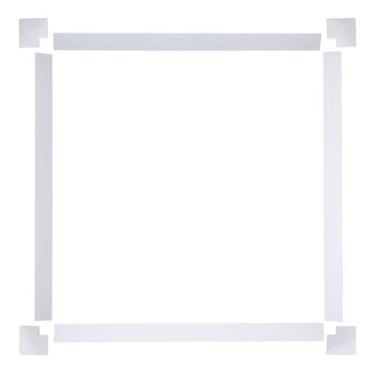 Imagem de Kit Alçapão Moldura Forro Dry Wall e PVC 60x60 BRANCA - AURORA, BRACO 