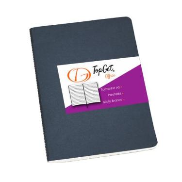 Imagem de Caderneta 14x21cm A5 40 Folhas Pautadas Tupi TopGet, Azul