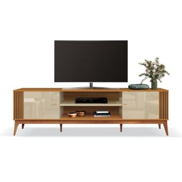 Imagem de Rack Bancada Para Sala Tv Até 75" Legacy Cedro / Off White