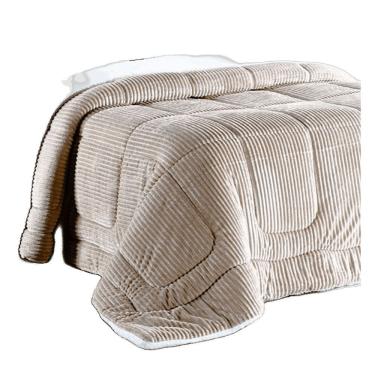 Imagem de Edredom Coberdrom Manta Canelada Pesado King - Bege - 100% Poliéster