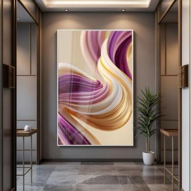 Imagem de Quadro com Moldura e Acrilico Cristal Vidro Movimento Ametista para Sa