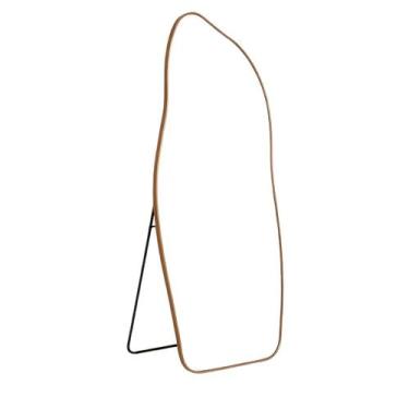 Imagem de Espelho Orgânico 170x70 Grande Corpo inteiro Com Moldura Alumínio Sala