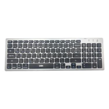 Imagem de TECLADO BLUETOOTH OEX TC504 PRETO COM PRATA-Unissex
