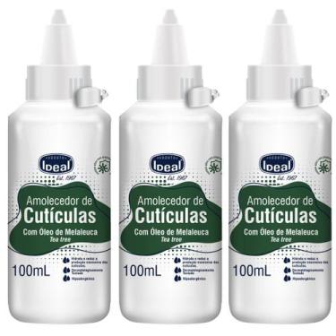Imagem de Kit C/3 Amolecedor De Cutículas Ideal Com Óleo De Melaleuca 100ml