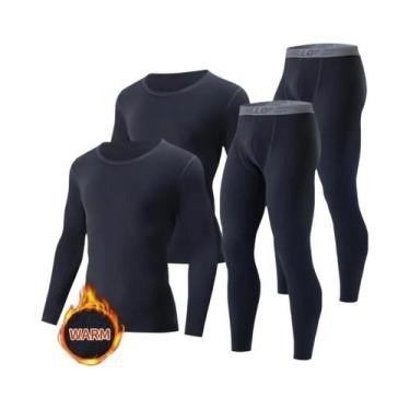 Imagem de Conjunto De Roupa Térmica Masculina Long Johns 1/2/4 Peças Para Outono