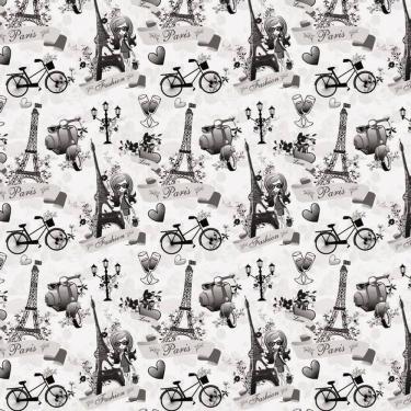 Imagem de Papel De Parede Paris Fashion Amor Bicicleta Torre Eiffel
