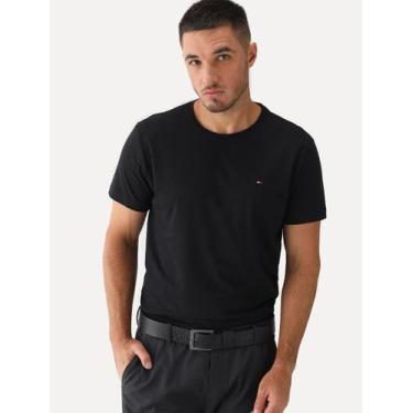 Imagem de Camiseta Tommy Hilfiger Masculina Plus Size Essential Cotton Preta Tam