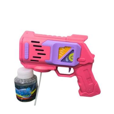 Imagem de Pistola De Bolinha De Sabão Lança Bolha Maquina Bolha Sabão Rosa - R2L