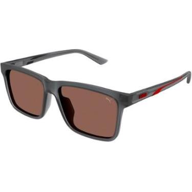 Imagem de Óculos de Sol Puma PU0479SA 004 Cinza Masculino - Cinza - Masculino - Único-Masculino