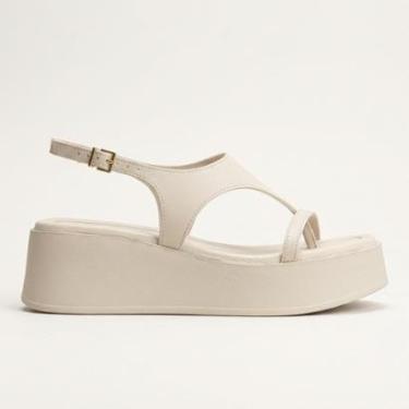 Imagem de Sandália Beira Rio Plataforma Branco Off-Feminino