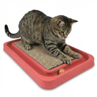 Imagem de Arranhador De Gato Com Brinquedo Interativo Pegue A Bolinha Tamanho Mé