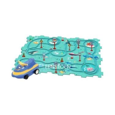 Imagem de Brinquedo Educacional De Montagem DIY: Trem Elétrico Infantil Com Cená