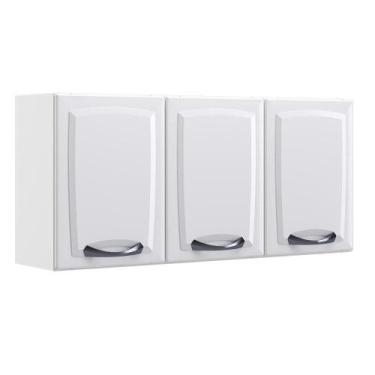 Imagem de Armário De Cozinha Aéreo 3 Portas Em Aço Itatiaia New Premium Branco