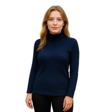 Imagem de Blusa Frio Canelado Inverno Cacharrel Plus Size Manga Longa - Show Sto