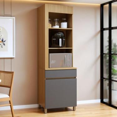 Imagem de Paneleiro Torre Angular 1 Porta 1 Gaveta 65cm 100% Mdf Realeza Premium