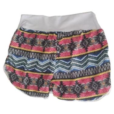 Imagem de Shorts Curto Soltinho Estampado Moda Praia Academia Corrida - PO