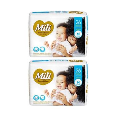Imagem de Kit C2 Fralda Tamanho M Jumbo Love & Care  Mili