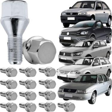 Imagem de Jogo De 16 Parafusos Cromado Vw Gol G5 Saveiro Voyage - Vinhepar