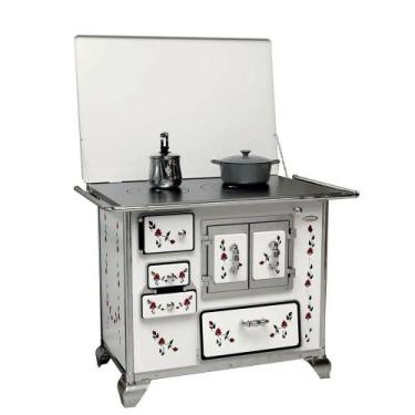 Imagem de Fogão A Lenha Gabinete N2 Ferro Fundido Direito Porta Dupla Floreio - 