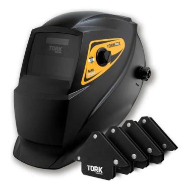 Imagem de Máscara Solda 4k Auto Escurecimento Mak Solar + 4 Esquadros - Congratu