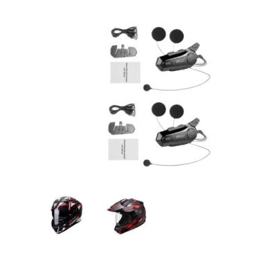 Imagem de Intercomunicador Bluetooth Para Capacete De Moto Para 2 Pilotos, Heads