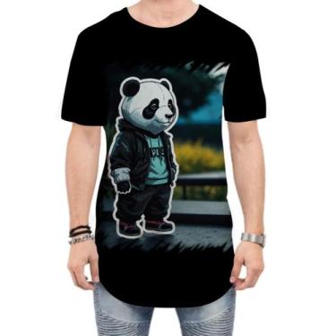 Imagem de Camiseta Longline Panda Com Roupa Estilosa 1 - Kasubeck Store®, M