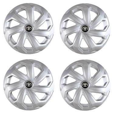 Imagem de Jogo calota esportiva 15 spider prata etios yaris corolla - Garagem On