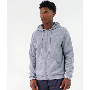 Imagem de Casaco Masculino Moletom Marisa Cinza-50197, Cinza, G