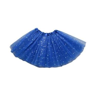 Imagem de Saia Tutu Com Glitter E Lantejoulas Para Meninas, 3 Camadas De Tule, P