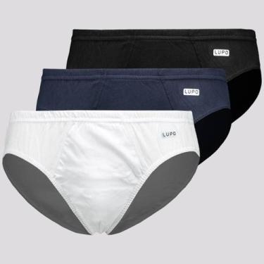 Imagem de Kit de 3 Cuecas Slip Lupo Algodão, P