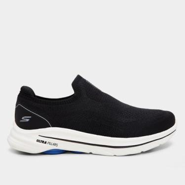 Imagem de Tênis Skechers Go Walk 8 Masculino, Preto, Branco, 41