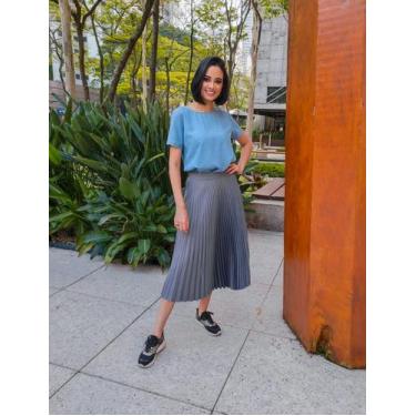 Imagem de Saia Feminina Midi Plissada Nuance - AMEII EUQUERO, G