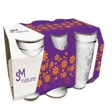 Imagem de Sm nature jg c/ 6 copo cristalino 270 ml - caixa c/ 8 peças - NADIR
