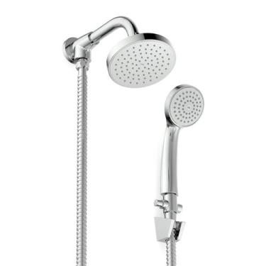 Imagem de Chuveiro 12cm Redondo com Desviador e Ducha Manual Cromado Celite Basi