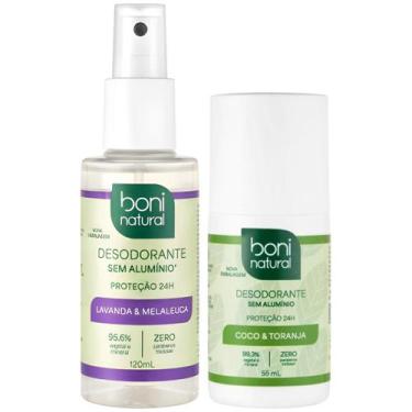Imagem de Kit Desodorante Boni Natural Spray Lavanda + Roll-on Melaleuca Toranja
