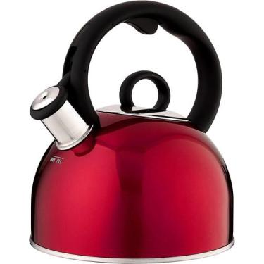Imagem de Chaleira Fogão Cuisinart Aura CTK-S17MR 2L Inox Vermelha