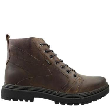 Imagem de Coturno Masculino Casual em Couro Dia a Dia Workboot Zíper Lateral Fre