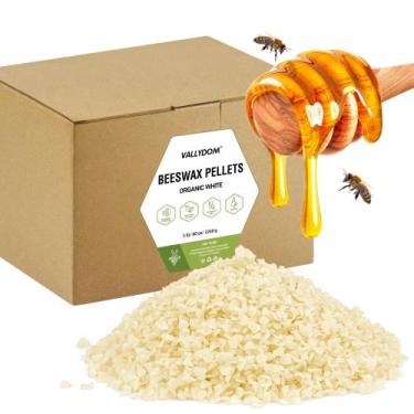 Imagem de Pellets de cera de abelha VALLYDOM orgânica pura 2268 g em embalagem e