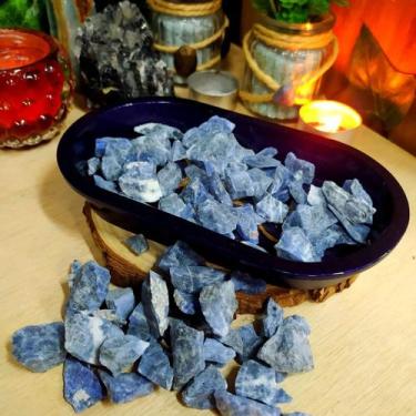 Imagem de Pedra Sodalita Bruta Elevação Espiritual Proteção - Cristal Natural - 