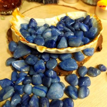 Imagem de Pedra Quartzo Azul Rolado - Cura e Meditação - Cristal Natural - CASA 