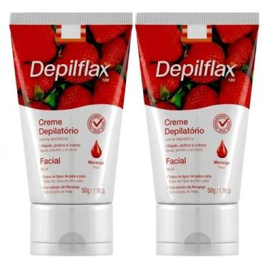 Imagem de 2 Creme Depilatorio Facial Depilflax Morango 50G - Lilabella