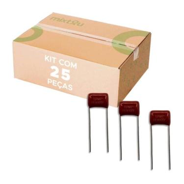 Imagem de 25x Capacitor Poliéster 68nF 400V 683J Para Áudio e Filtro - CHIPSCE